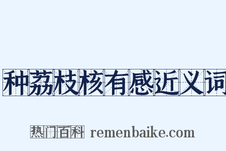 种荔枝核有感近义词是什么意思的图片